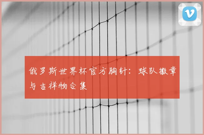 俄罗斯世界杯官方胸针：球队徽章与吉祥物合集